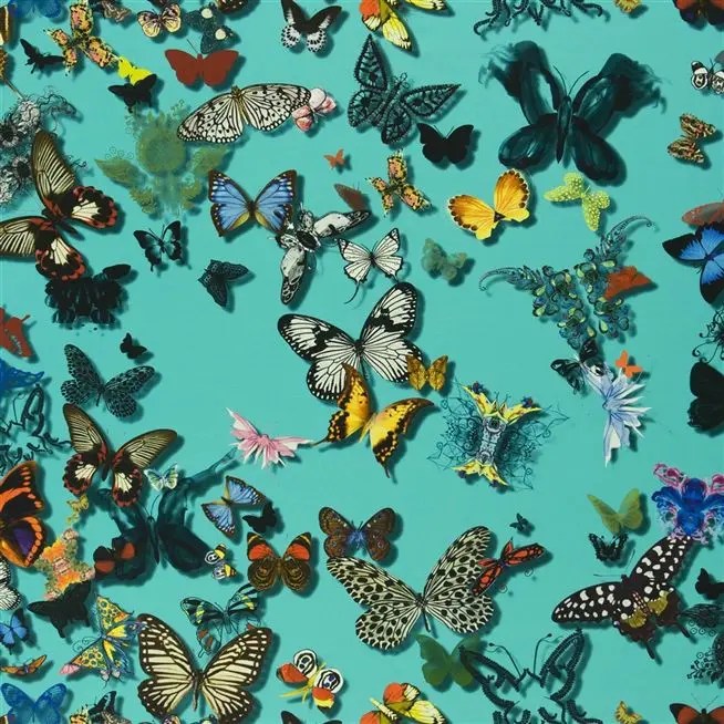butterfly parade lagon fabric Christian Lacroix