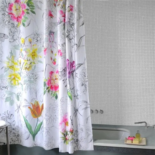 Sibylla Fuchsia Shower Curtain Designers Guild