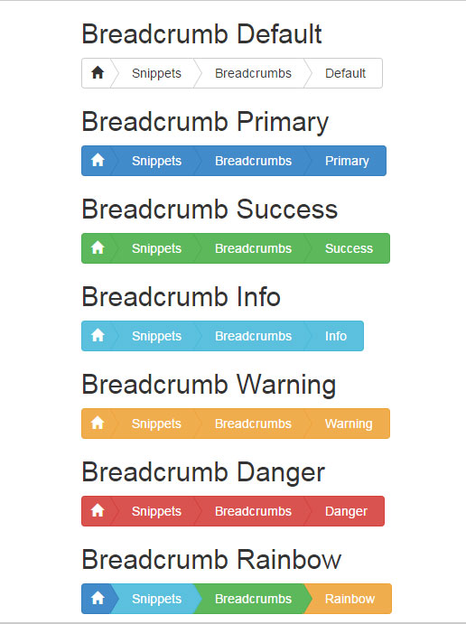 Bootstrap Breadcrumb Designs