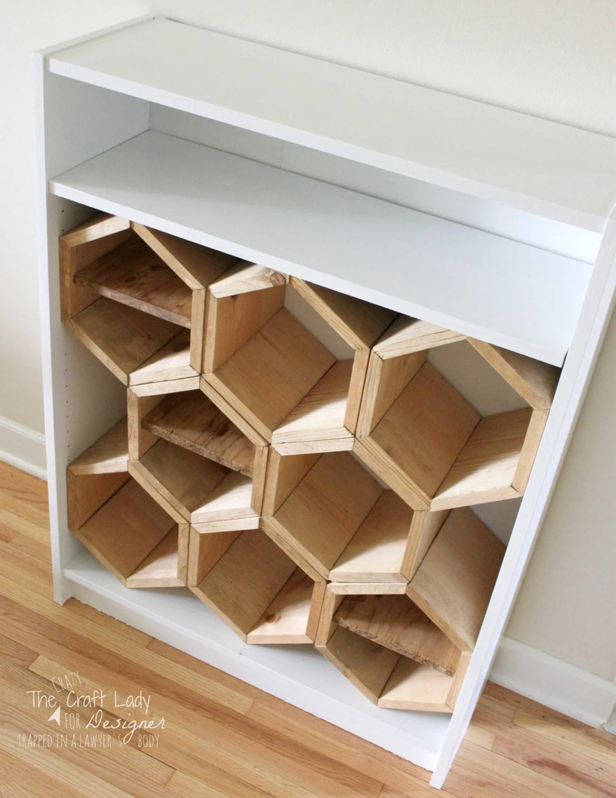 Made for even the smallest of spaces. Hexagon DIY Shoe Rack | Designer Trapped