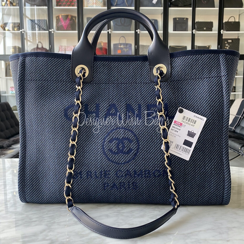 Chanel Deauville Blue Medium 20A Designer WishBags