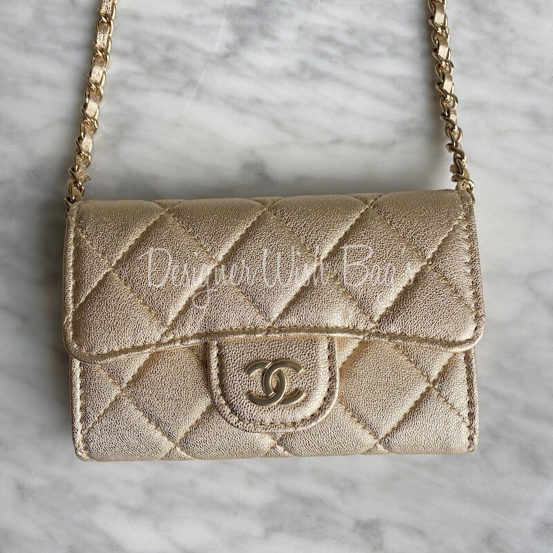 Chanel Card Holder with chain Belt 21P Designer WishBags