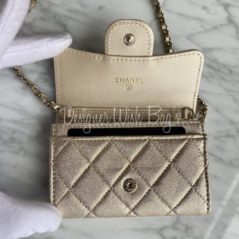 Chanel Card Holder with chain Belt 21P Designer WishBags