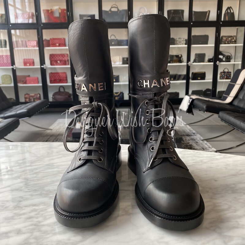Chanel Combat Boots Designer WishBags