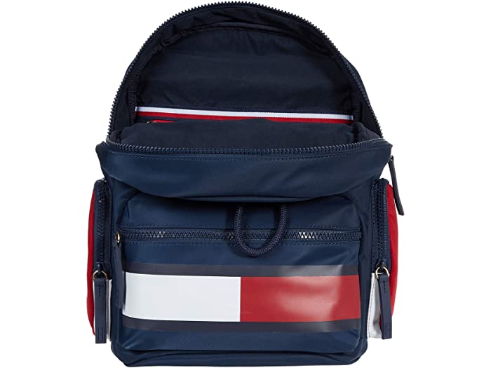 Tommy Hilfiger Allie Flap Backpack Smooth Nylon Designer World Store