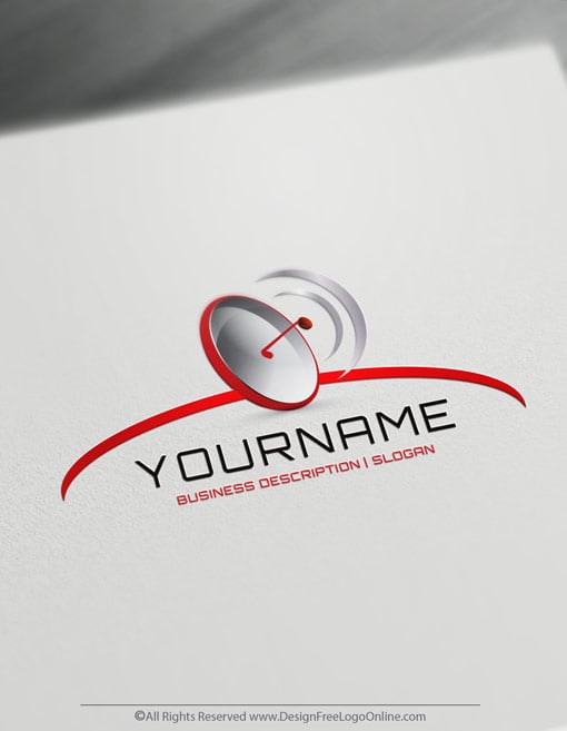 Online Technology Logo Maker Gps Radar Logo Design