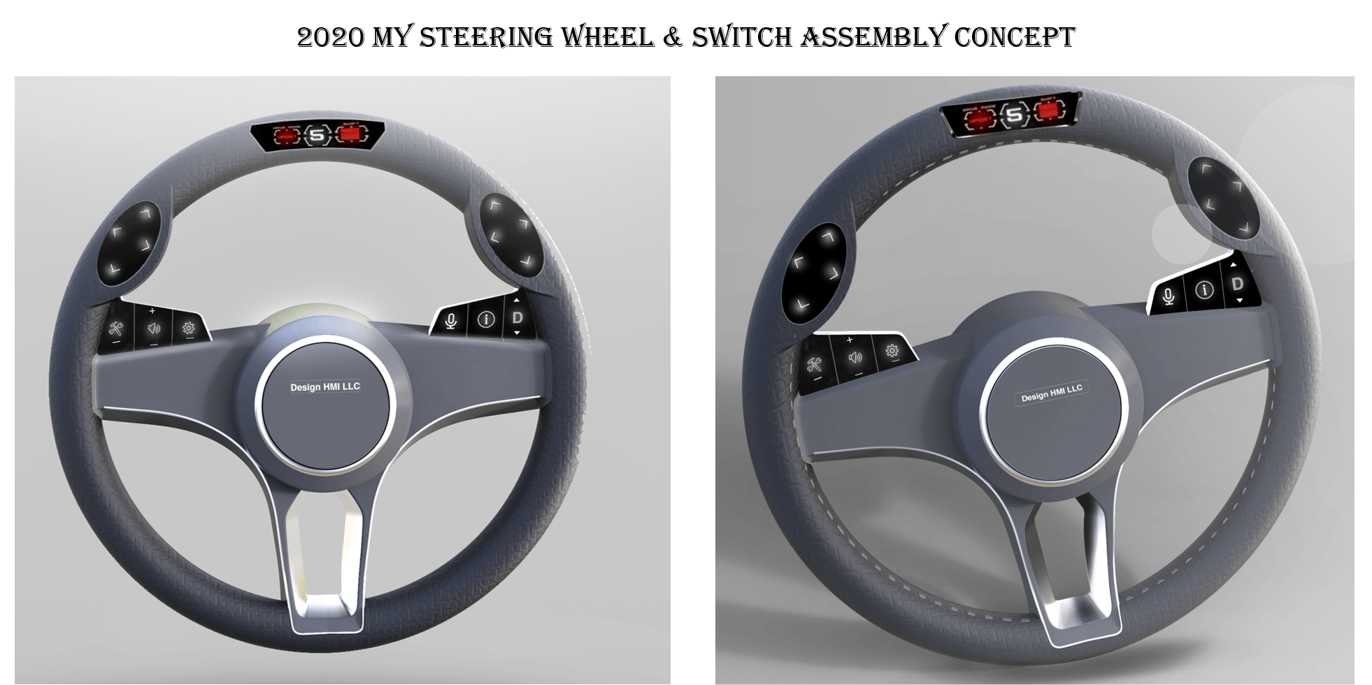 Design HMI Seamless Steering Wheel Design