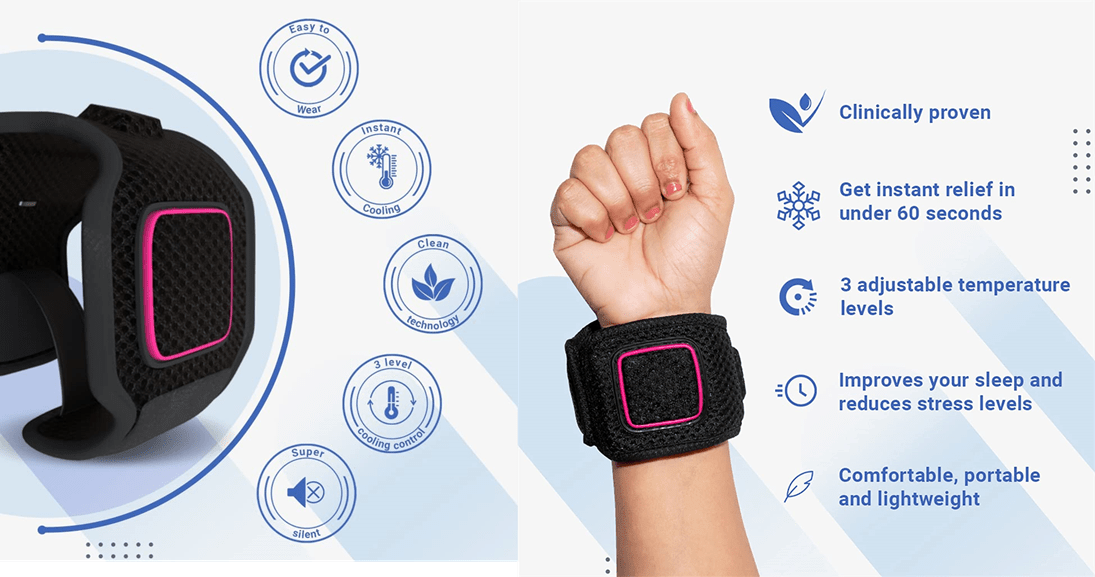 Design HMI KÜLKUF Cooling Wristband For Hot Flashes