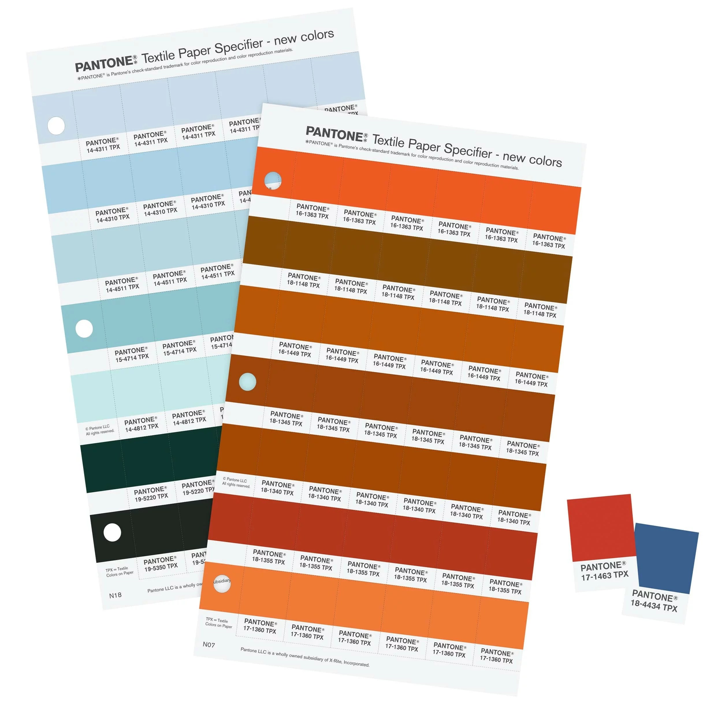 Pantone TPX FHI Color Specifier Replacement Pages FHIRP Design Info