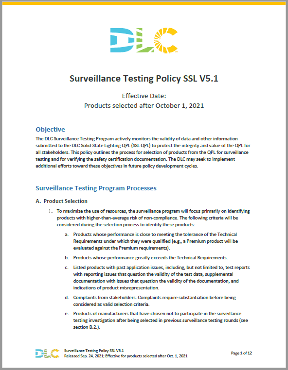 Surveillance Testing Program DesignLights