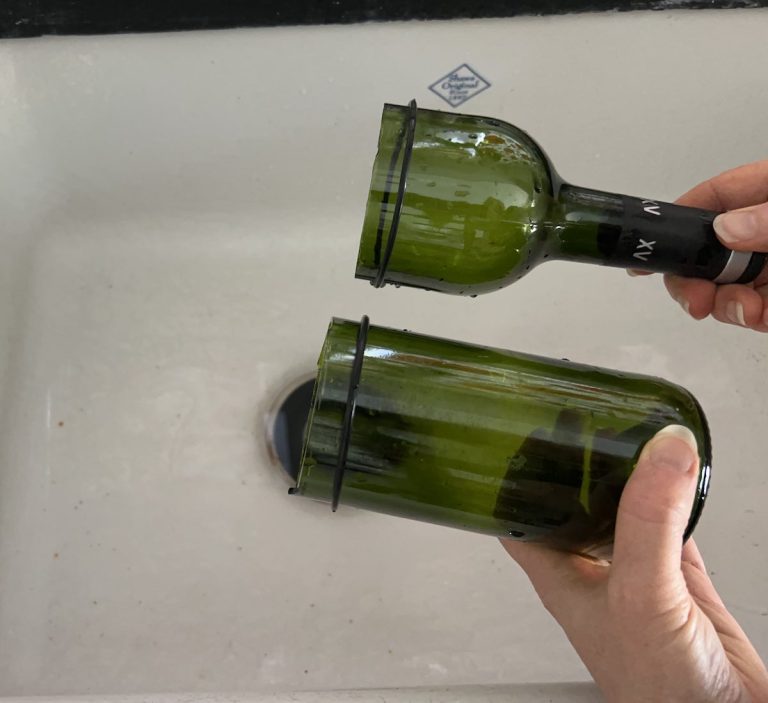 Turn your wine bottles into glasses video + pictures Design Morsels