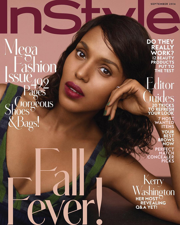 Kerry Washington Stars on the Cover of InStyle US September 2016 Issue