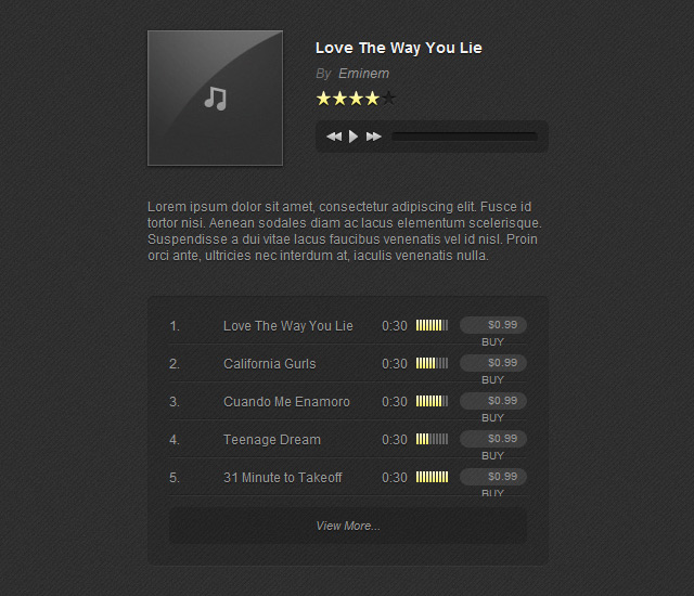 Free HTML5 jQuery Music MP3 Player