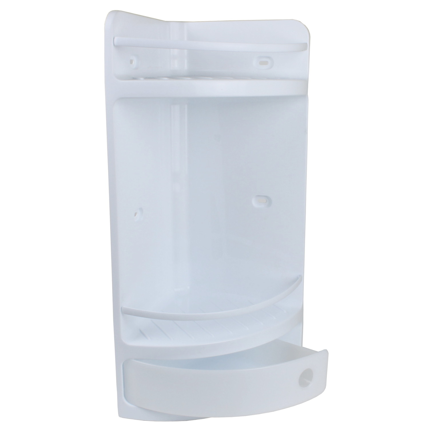 Eckregal Bathroom shelf White Plastic Without Drill Corner eBay
