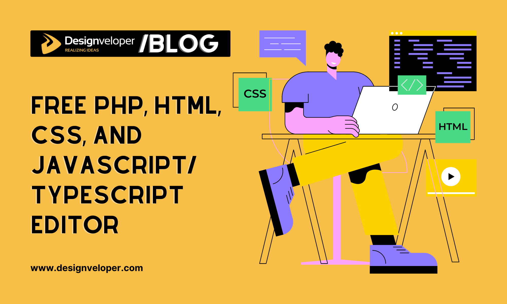 Free PHP, HTML, CSS, and Javascript/Typescript Editor