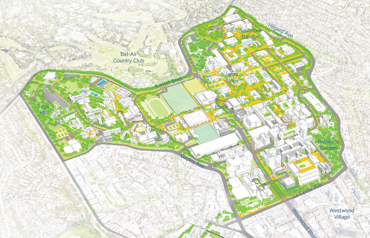 UCLA Campus Landscape Master Plan Design