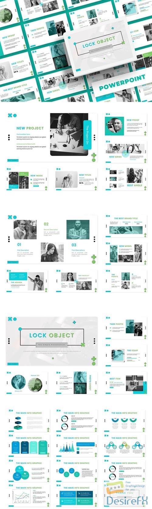 Download Lock Object Powerpoint, Keynote and Google Slides Template