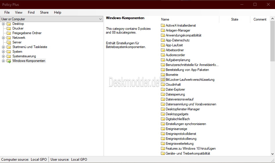 Policy Plus Gruppenrichtlinien unter Windows 10, 8, 7 Home nutzen