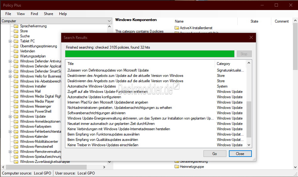 Policy Plus Gruppenrichtlinien unter Windows 10, 8, 7 Home nutzen