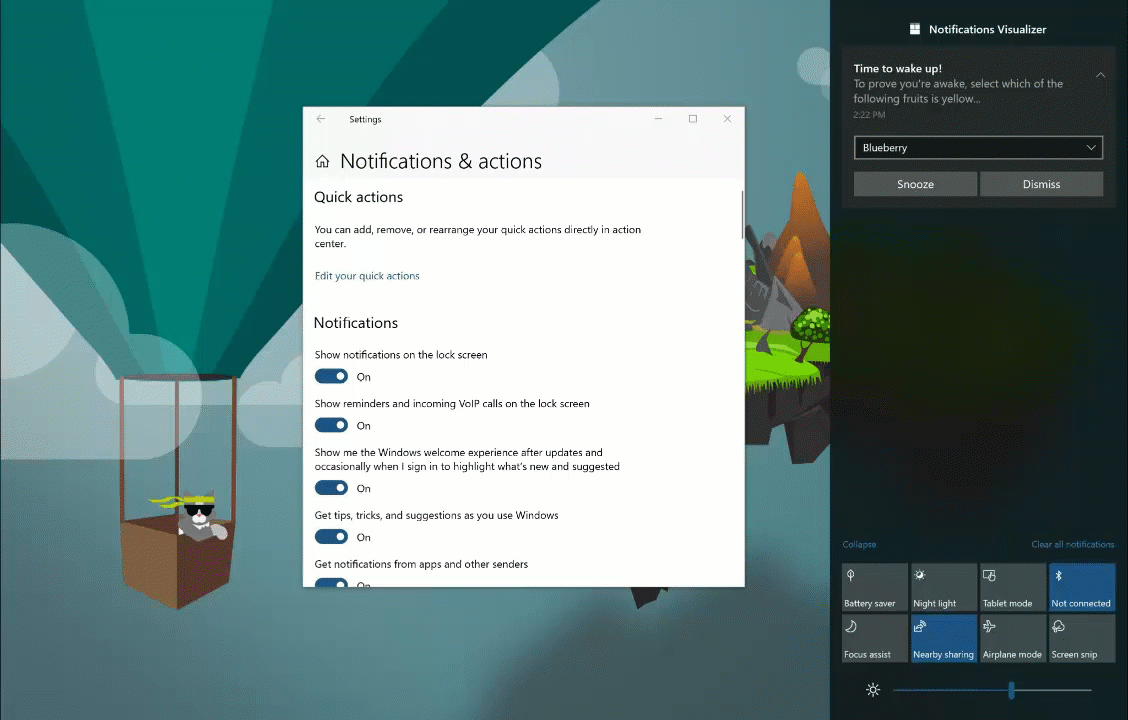Windows 10 Schnelle Aktionen werden verbessert (Action Center