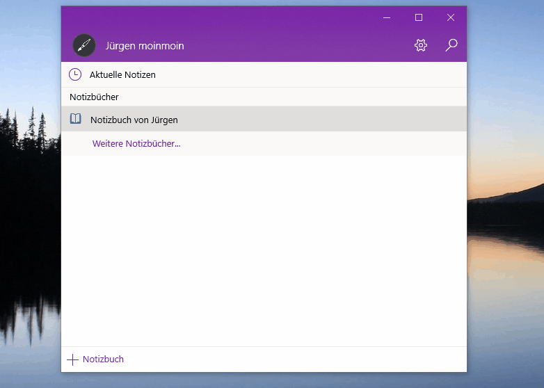 OneNote mit verbessertem Menü durch Aktivierung der Legacy