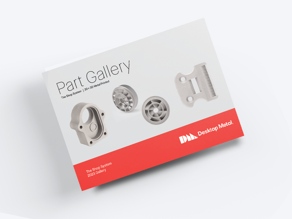 Desktop Metal Shop System metal 3D printed durable, functional enduse