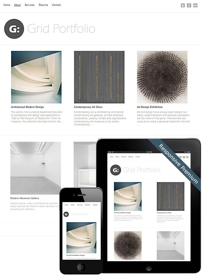 Premium Premium Portfolio Responsive WordPress Themes Dessign
