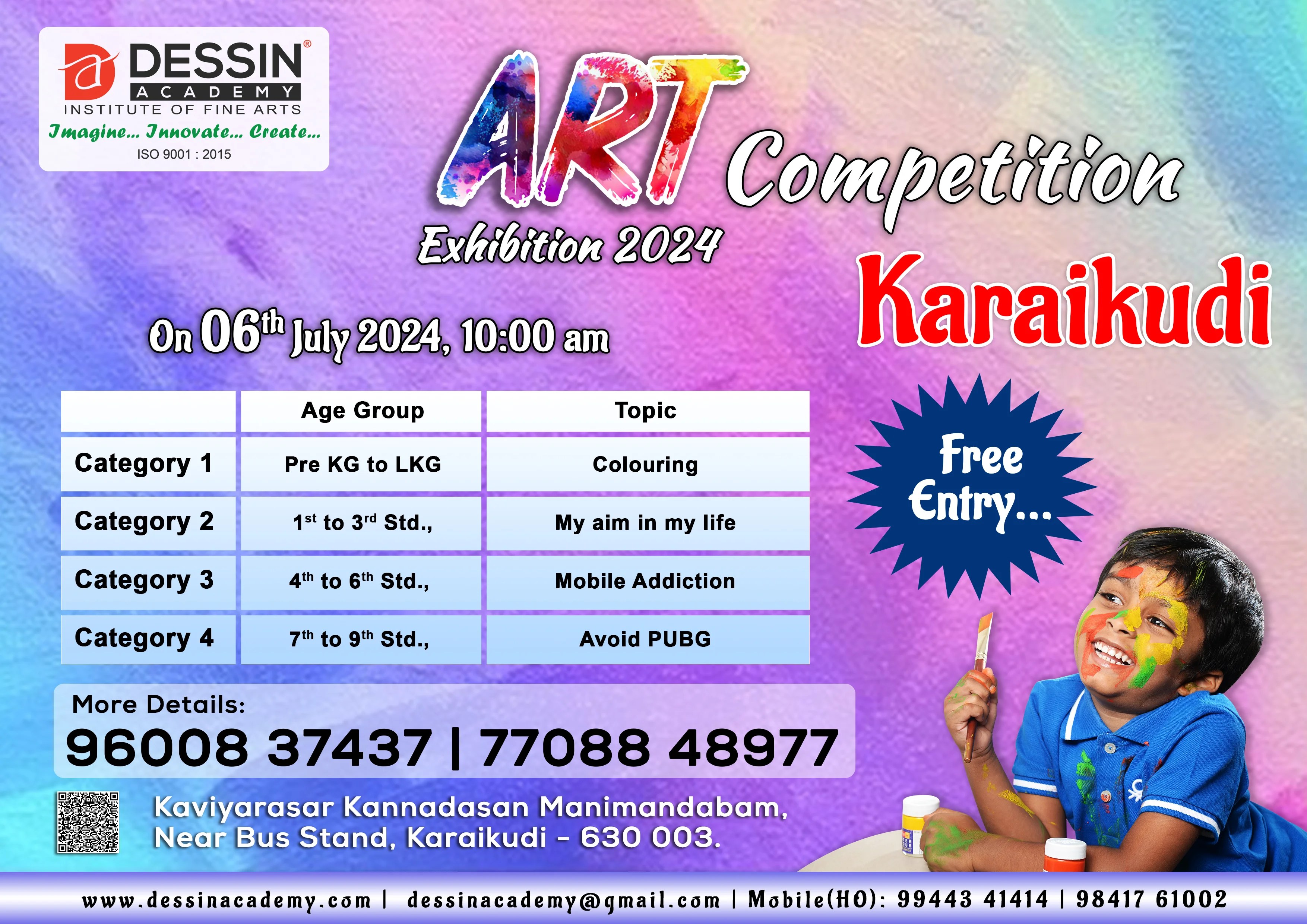 Dessin Academy, Painting Competition in Chennai Tondiarpet June 2024