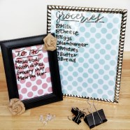 DIY Dry Erase Frames Using A Picture Frame
