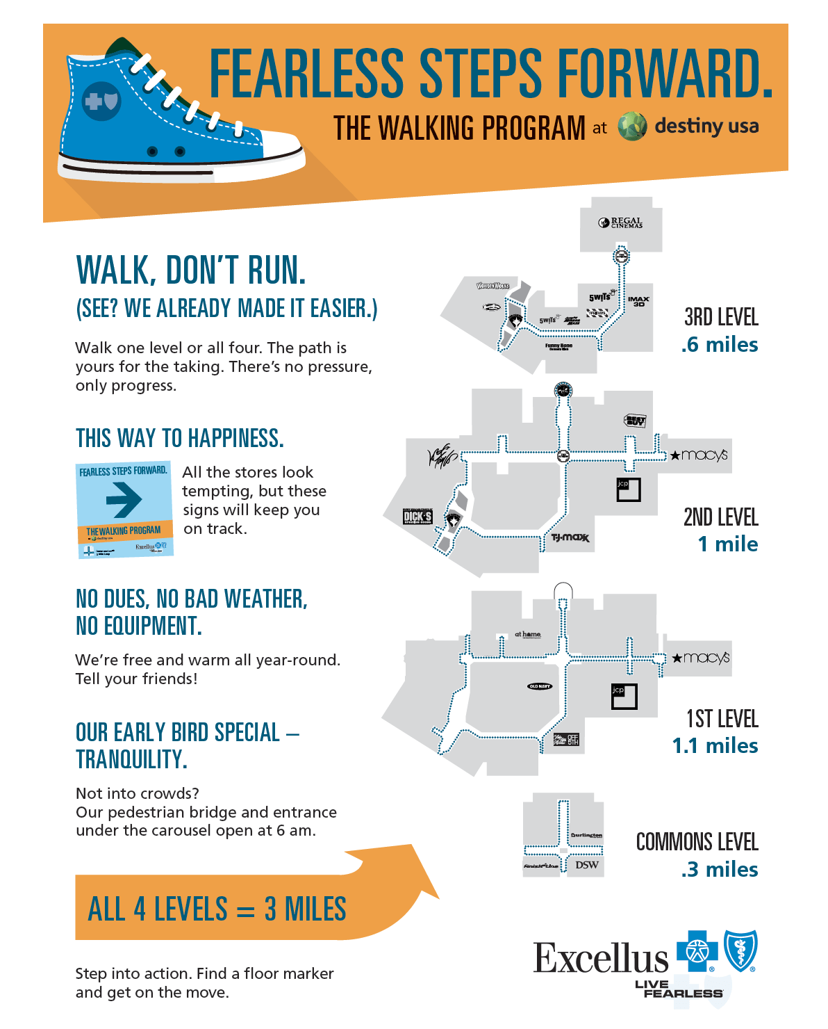 Walk It Out at Destiny USA! Destiny USA