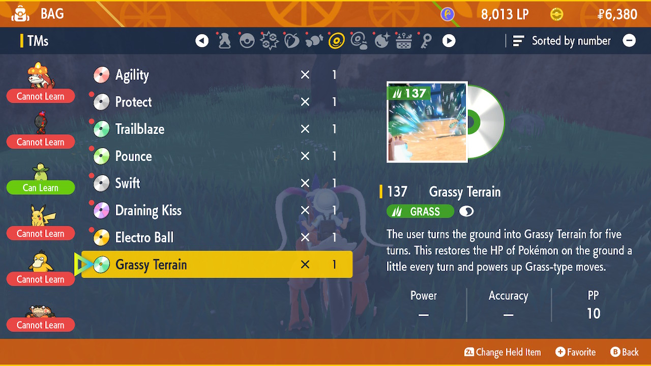 Where to find Grassy Terrain TM 137 in Pokémon Scarlet & Violet