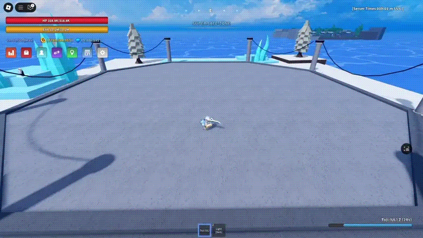 Preview of the Toji V2 Unleashed’s C move in Verse Piece Roblox experience