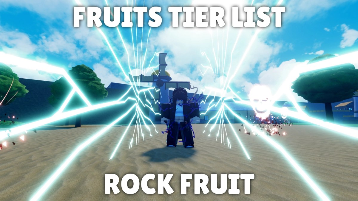 A player using the C move of the Gura fruit in Rock Fruit Roblox experience.