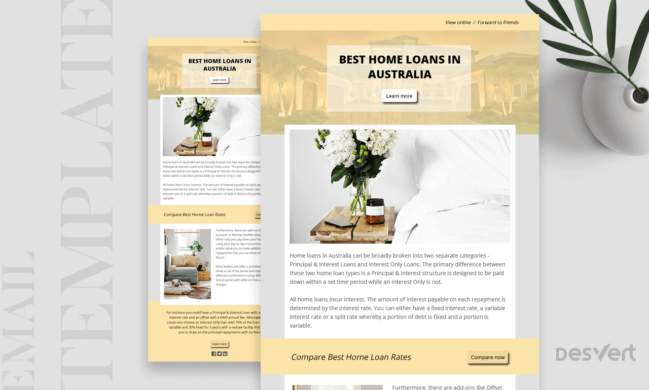 Email Template Portfolio DesVert