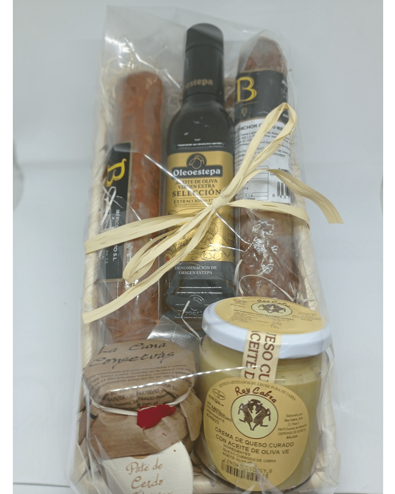 Cesta regalo ibéricos Alimentos Típicos Andaluces