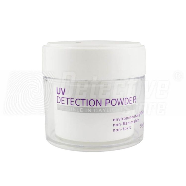 Invisible UV powder for theft detection
