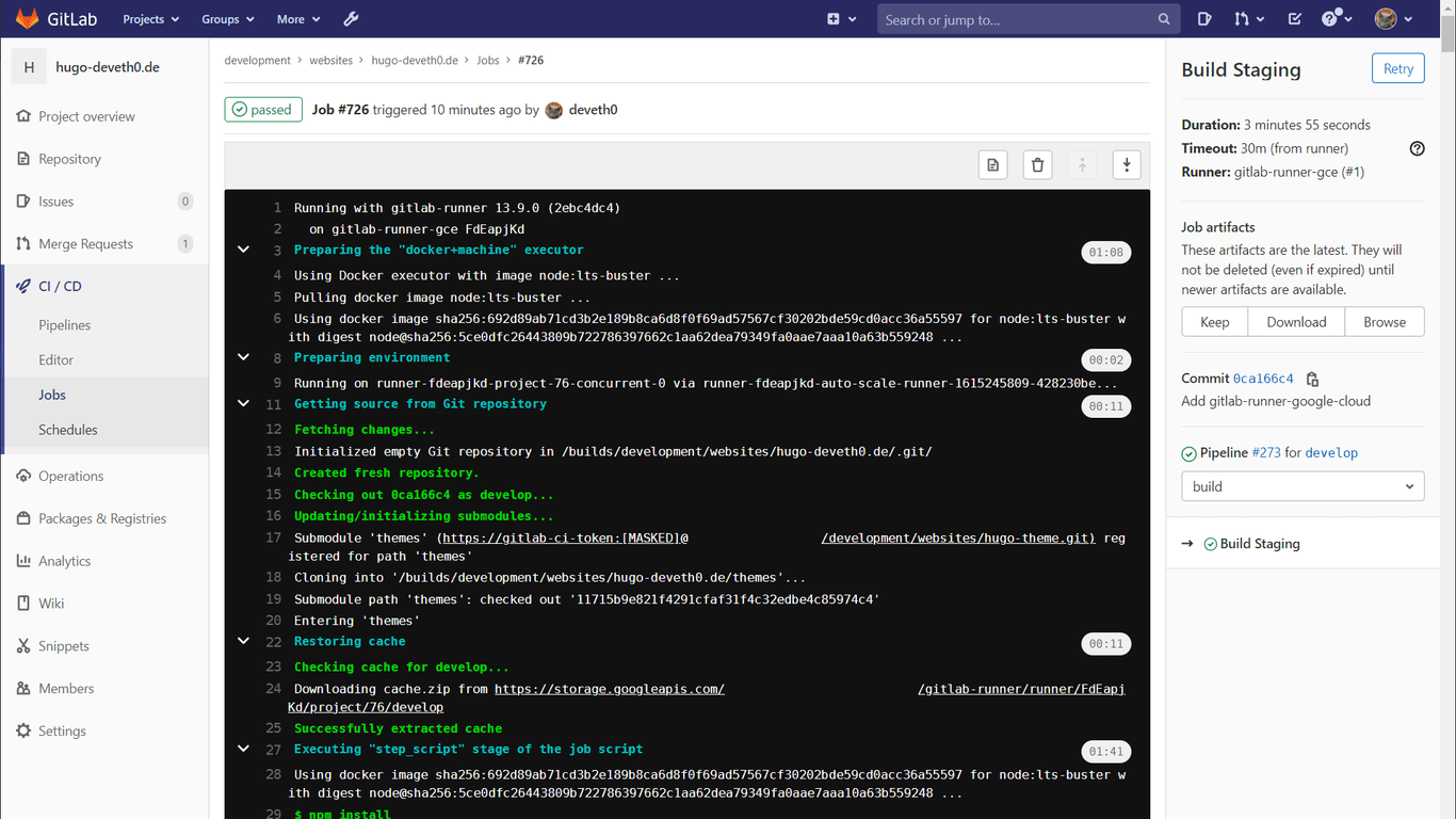 deveth0.de Autoscaling GitLab Runner Instances on Google Cloud Platform
