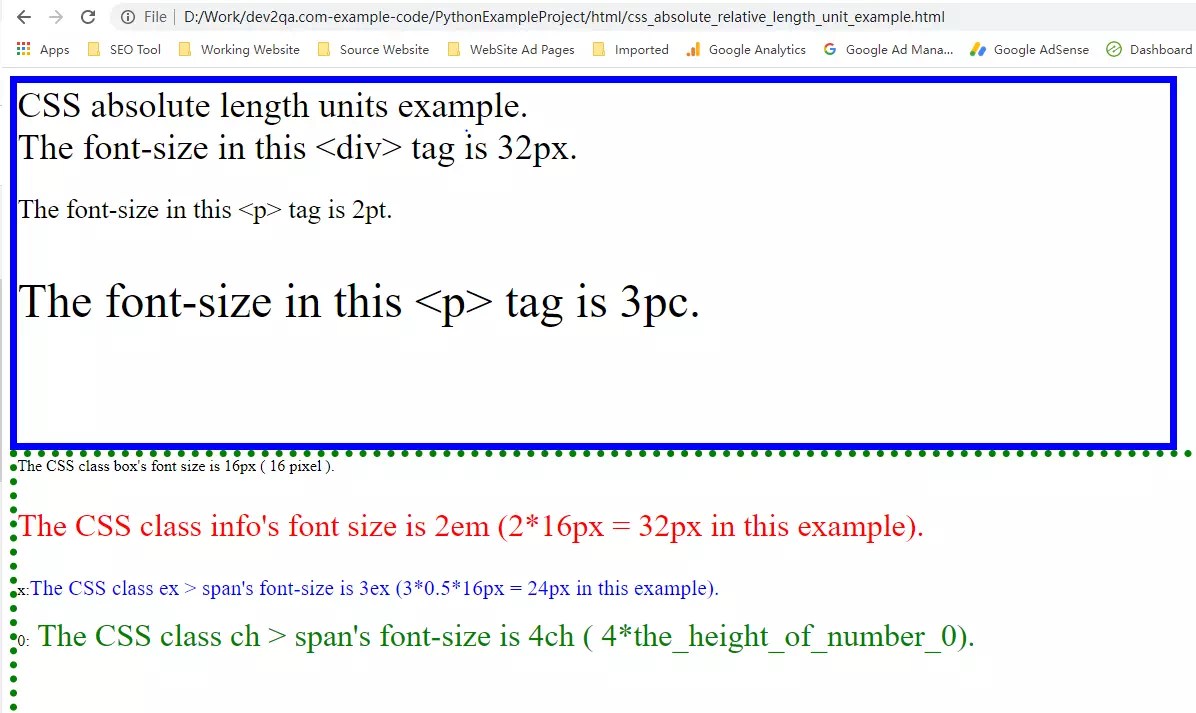 How To Use CSS Absolute And Relative Length Units Examples Windows