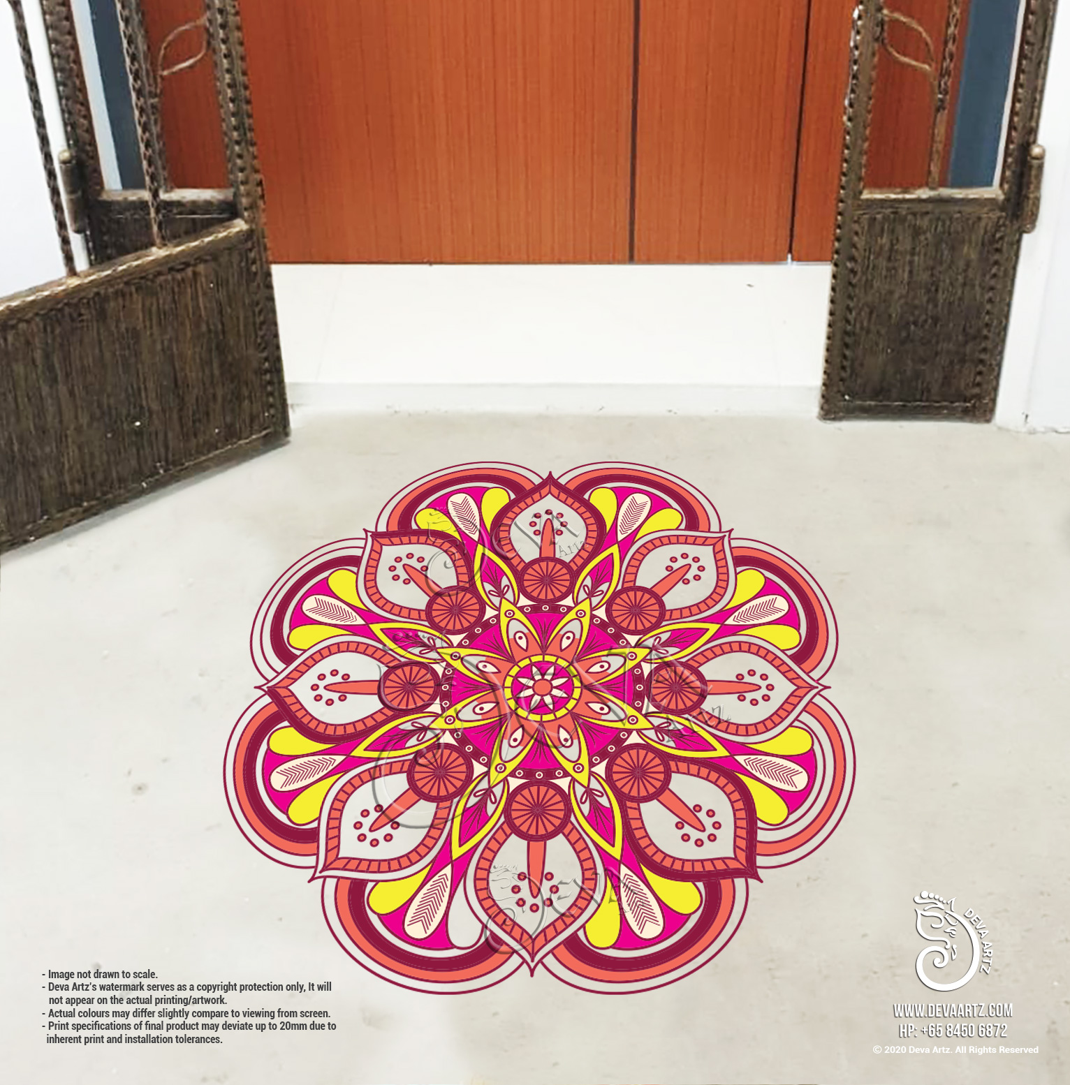 Kolam Stickers in Singapore Customisable and resizable.