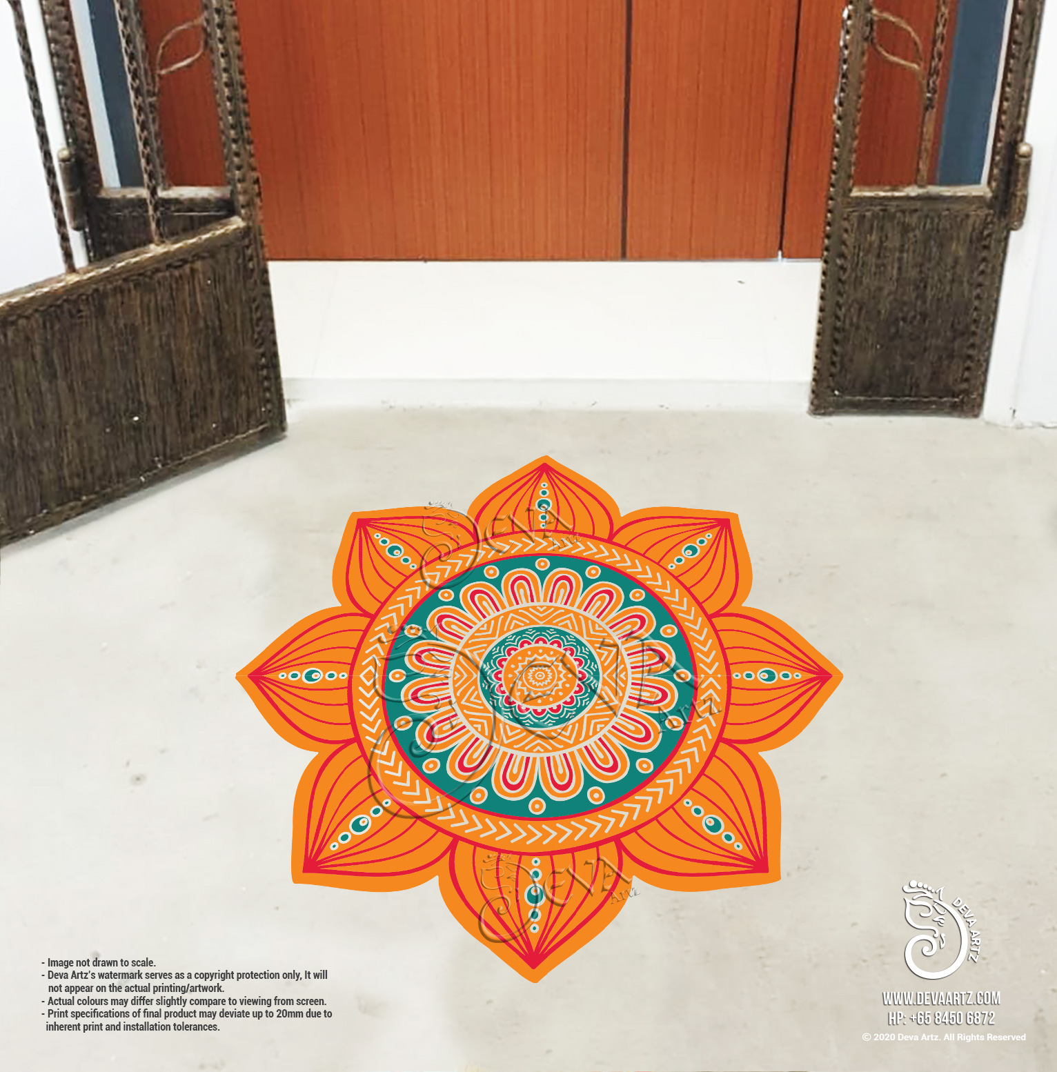 Kolam Stickers in Singapore Customisable and resizable.