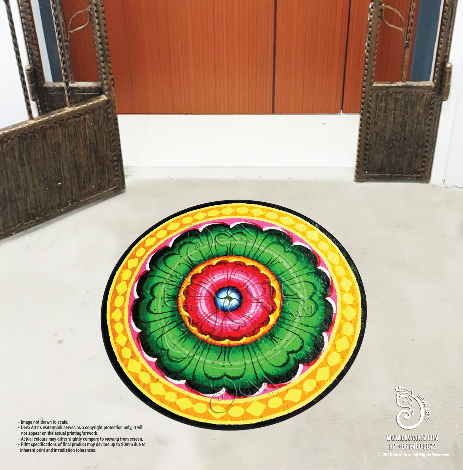 Kolam Stickers in Singapore Customisable and resizable.