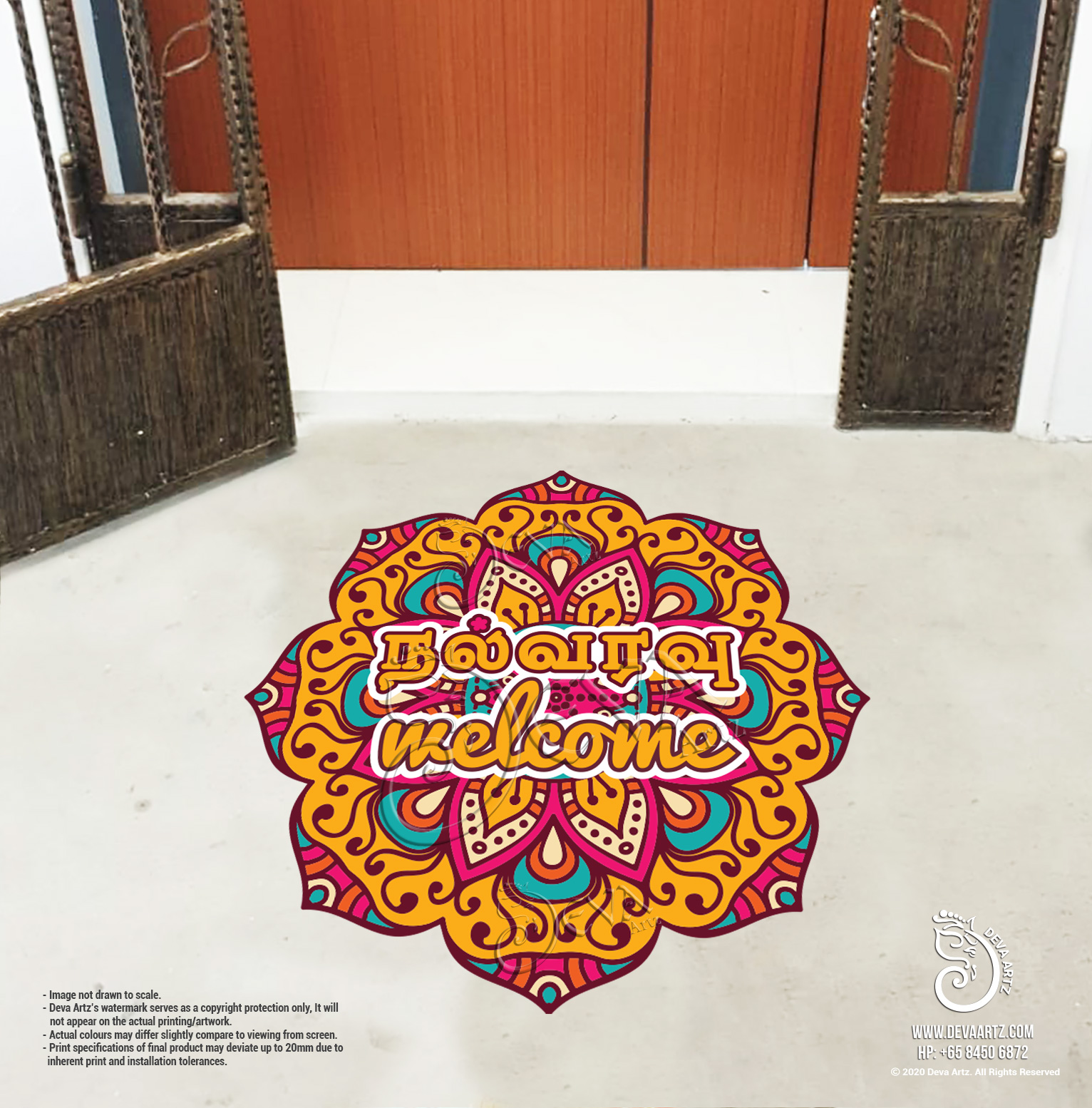 Kolam Stickers in Singapore Customisable and resizable.