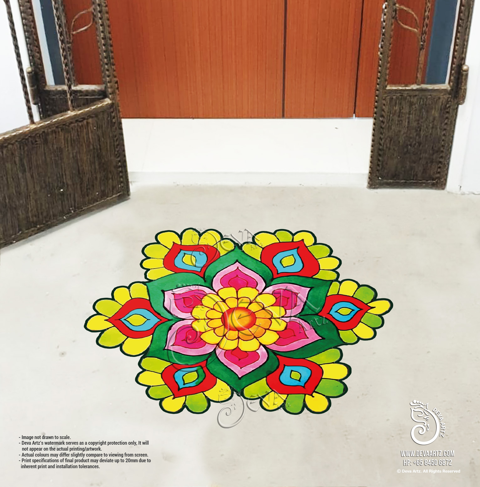 Kolam Stickers in Singapore Customisable and resizable.