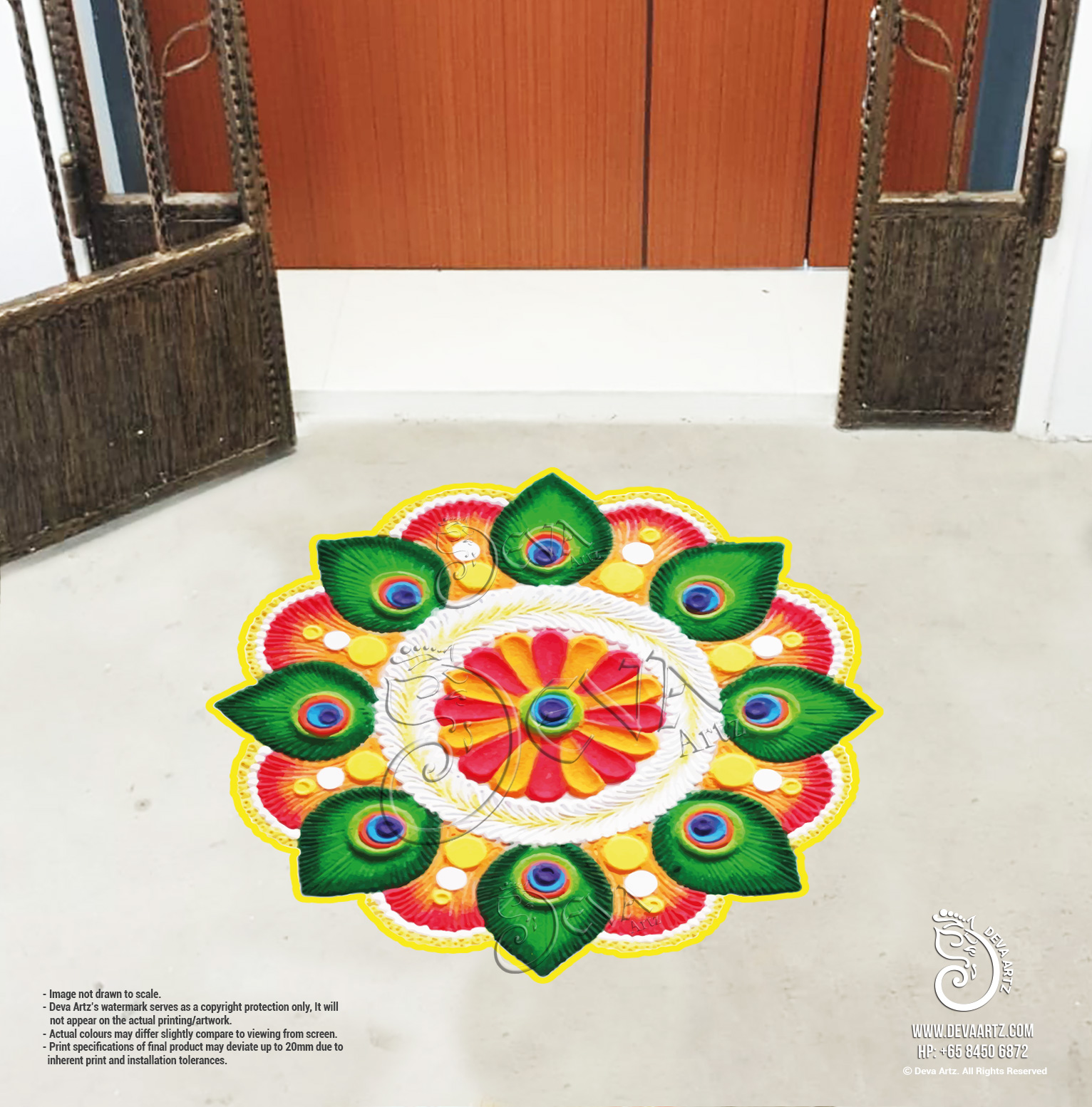 Kolam Stickers in Singapore Customisable and resizable.