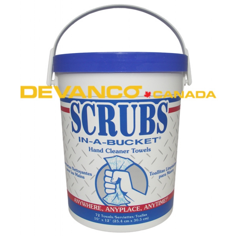 SCRUBSPAIL Scrubs Hand Cleaning Towels 72 Towels per Pail Special