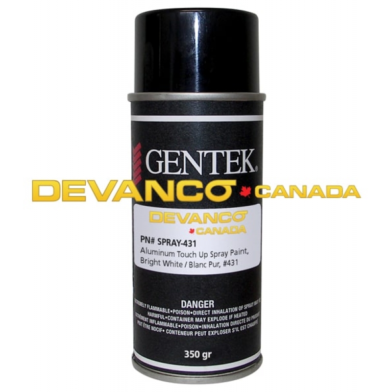 SPRAY431 Aluminum Touch Up Spray Paint 350g Bright White Blanc Pur 431