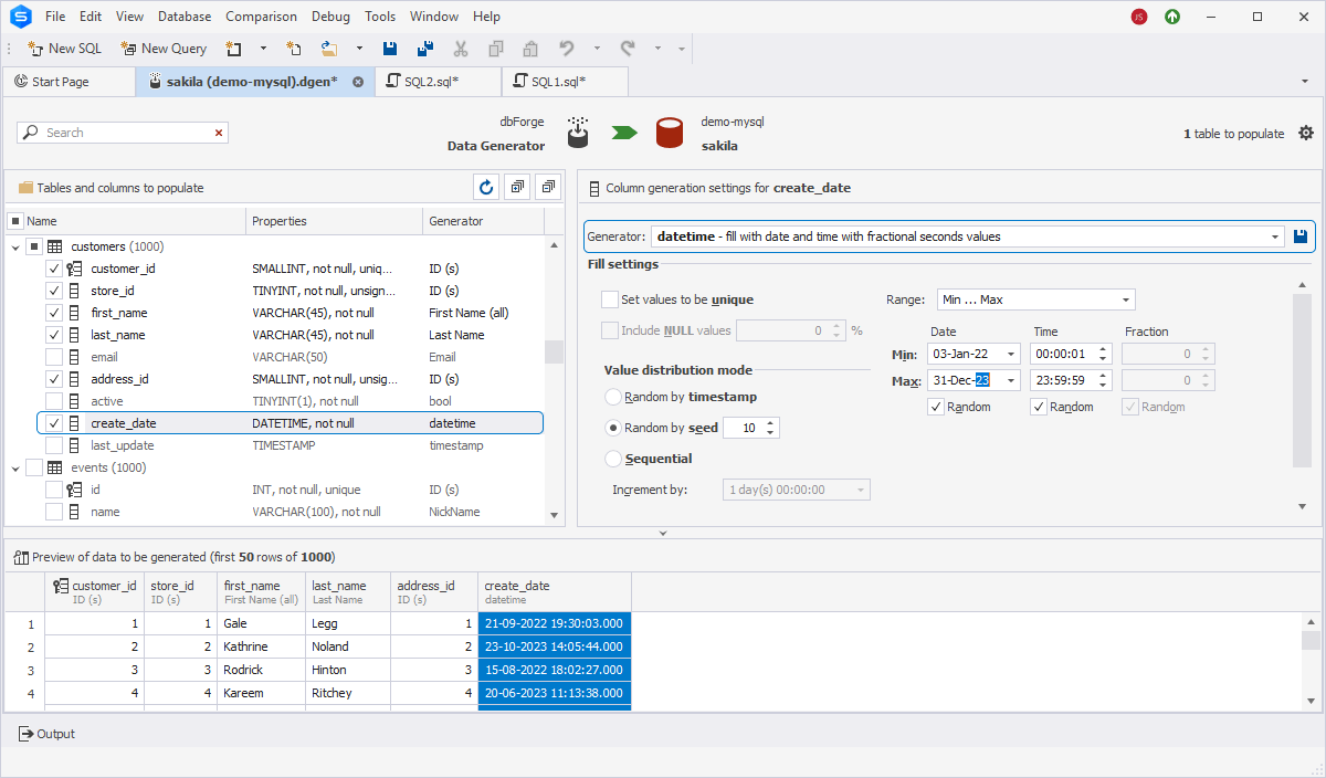 MySQL Datetime Generator How to Generate Random Date Range Data