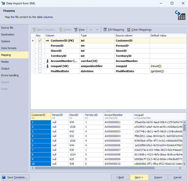 Import XML File into SQL Server using Data Pump