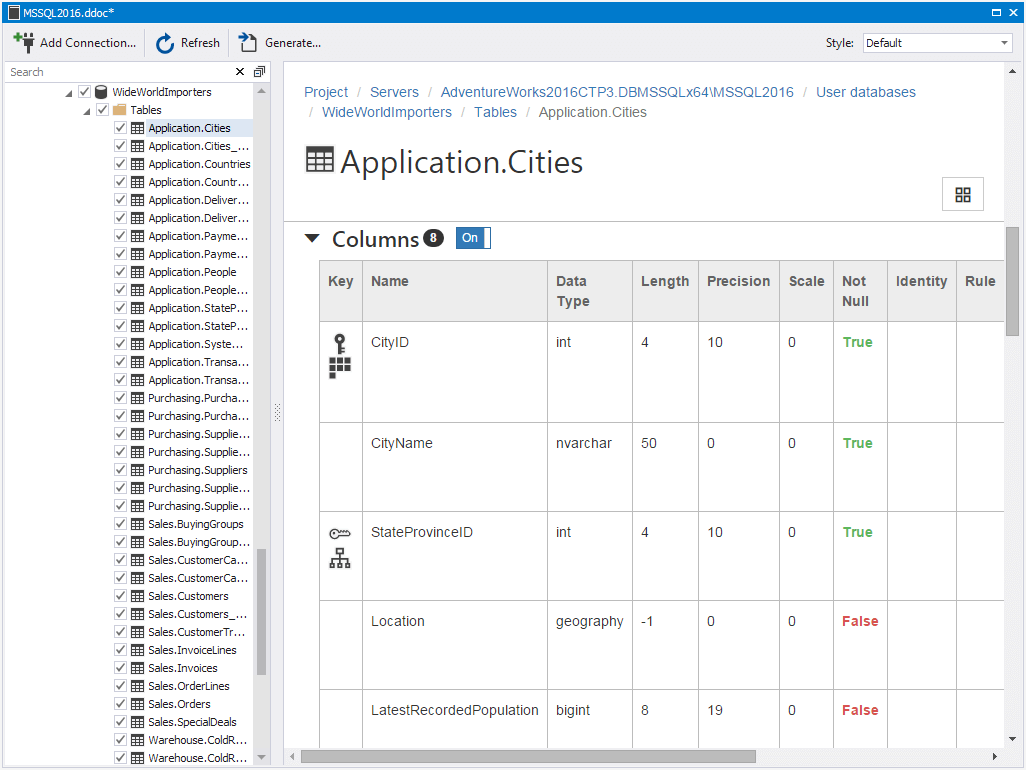 SQL Server Documentation Generator Documenter