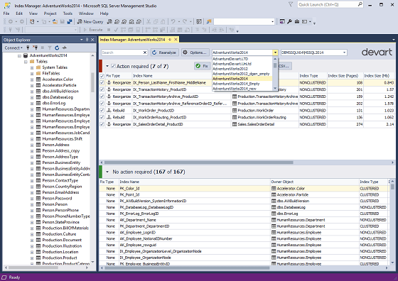 Fix SQL Server Index Fragmentation Index Manager